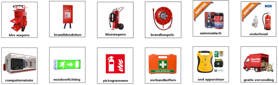 shop brandblussers, brandveiligheid artikelen